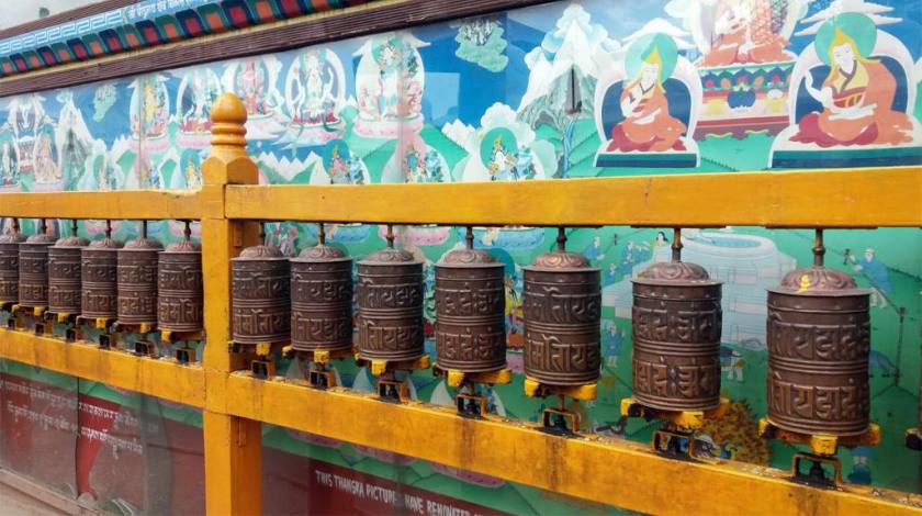 Buddhist Prayers Wheels at Boudanath Stupa
